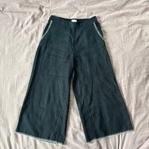 Rachel Zoe linen wide leg cullotes